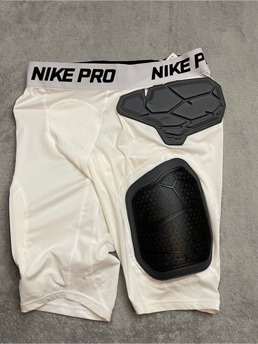 Nike Pro Hyperstrong Padded Football Shorts White Grey Men’s Size Large